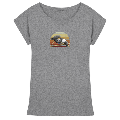 Lässiger Retro Sundown Tapir - Womens Extended Shoulder T-Shirt