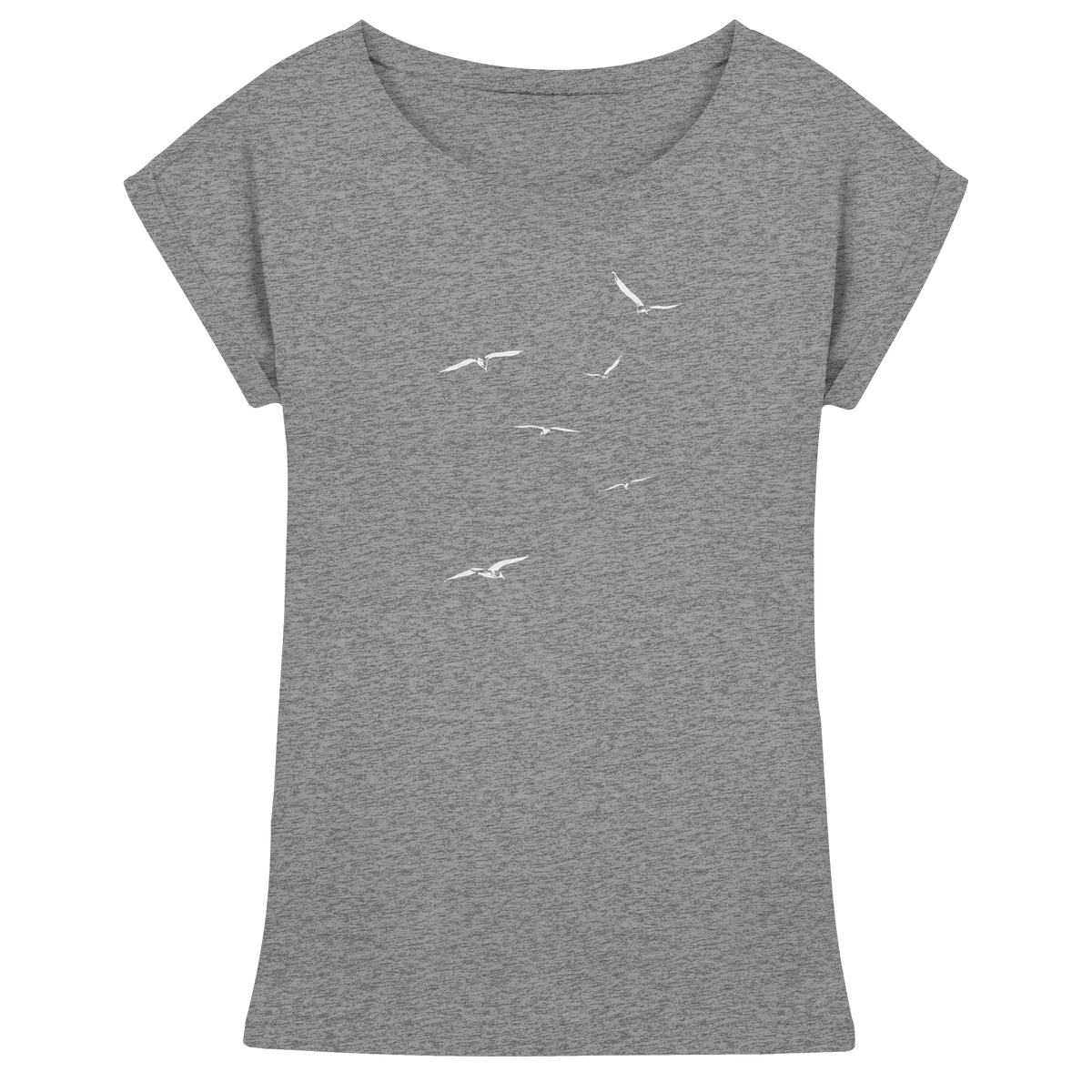 Vogelschwarm – Traum vom Fliegen - Womens Extended Shoulder T-Shirt