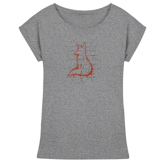 Street Art Fuchs Silhouette - Womens Extended Shoulder T-Shirt