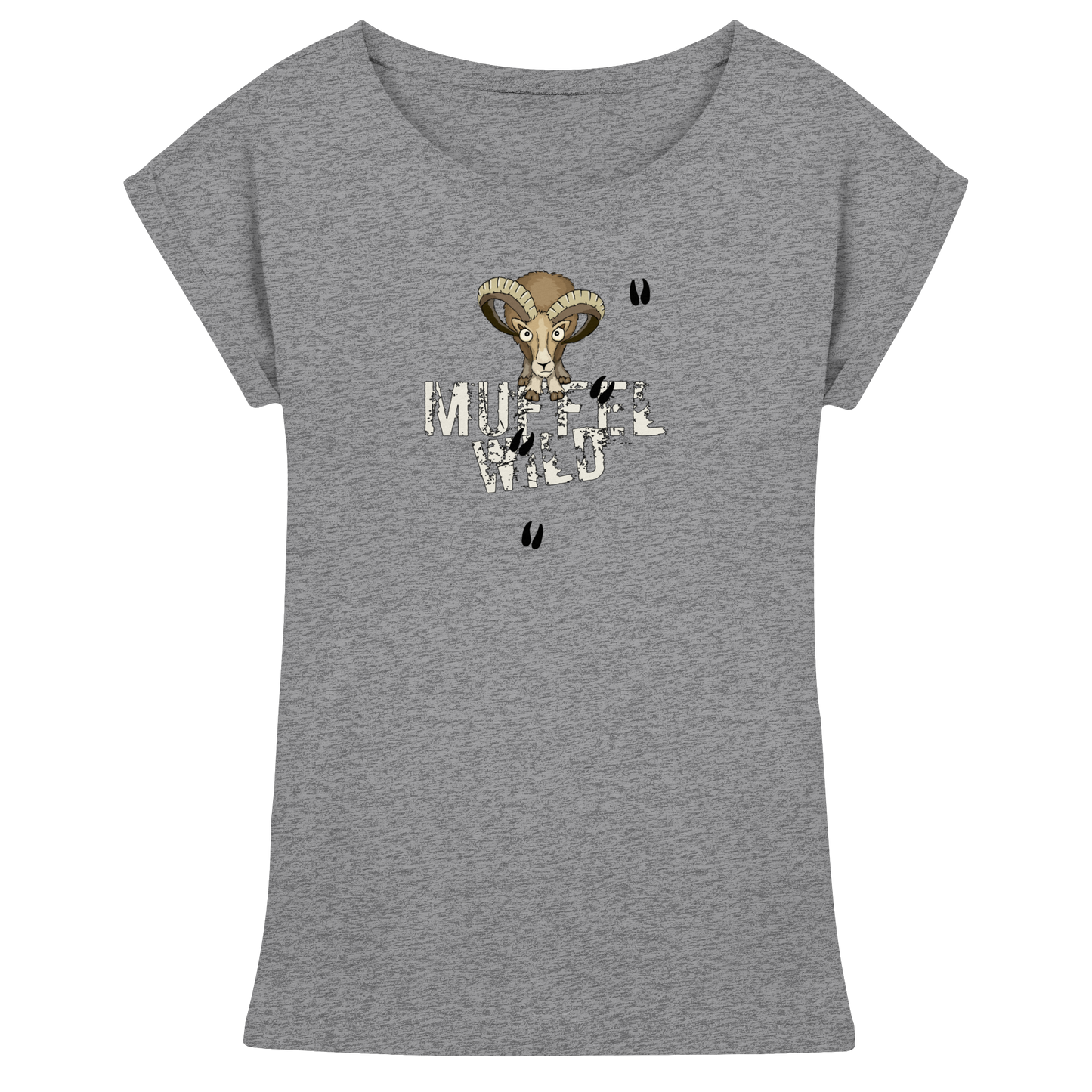 Muffel Wild Mufflon - Womens Extended Shoulder T-Shirt