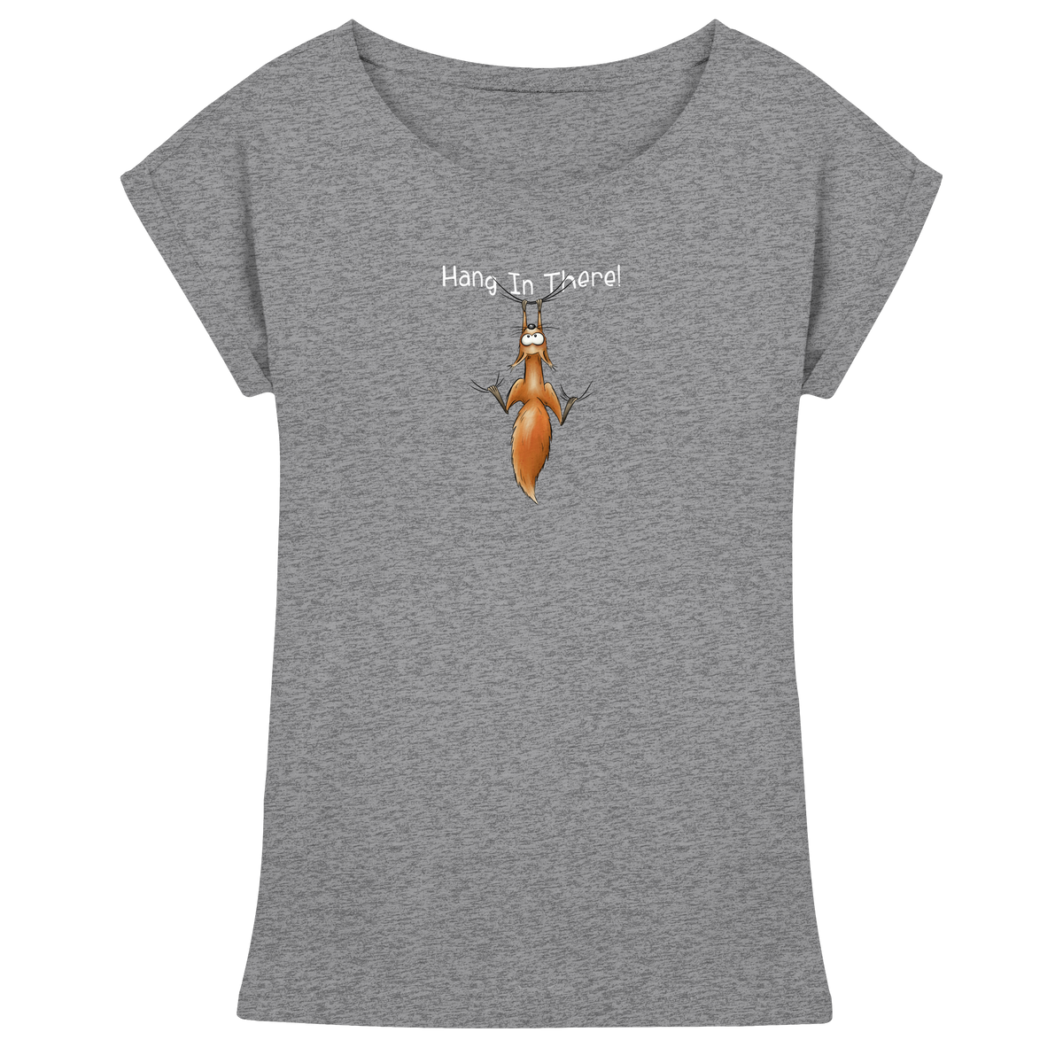 Hang In There | Lässiges Eichhörnchen - Womens Extended Shoulder T-Shirt