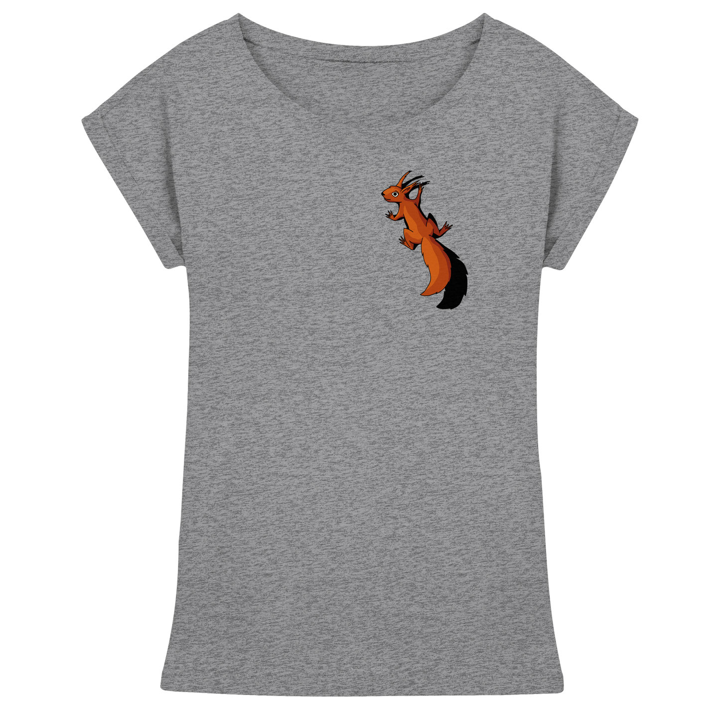 Süßes Eichhörnchen klettert - Womens Extended Shoulder T-Shirt