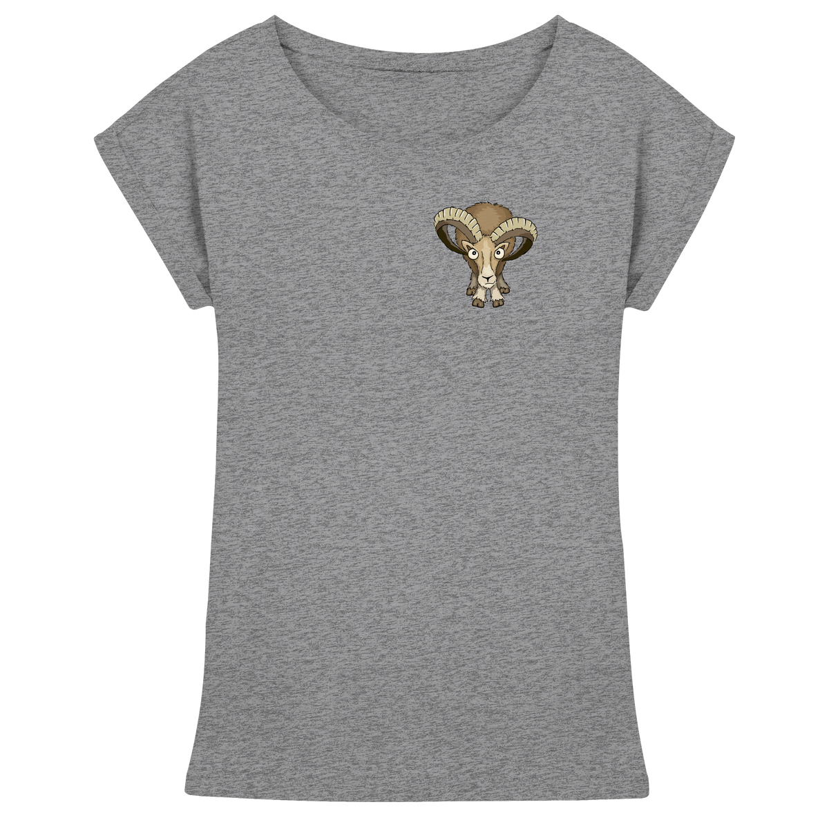 Bockiges Mufflon Widder Schafbock - Womens Extended Shoulder T-Shirt
