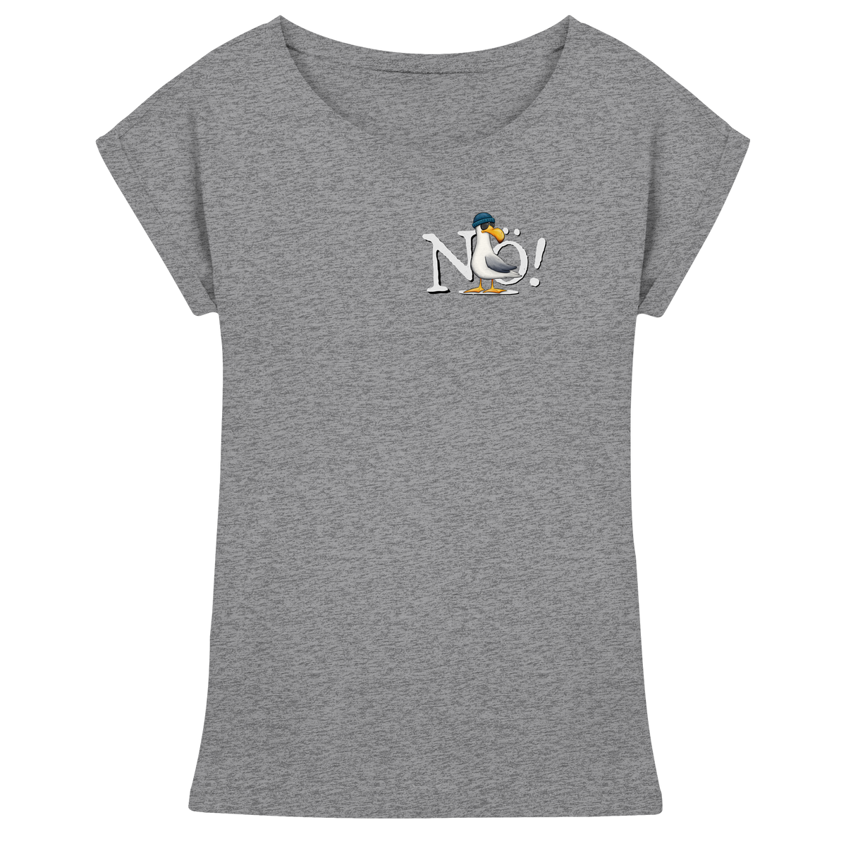 Nö Kein Bock Möwe - Womens Extended Shoulder T-Shirt