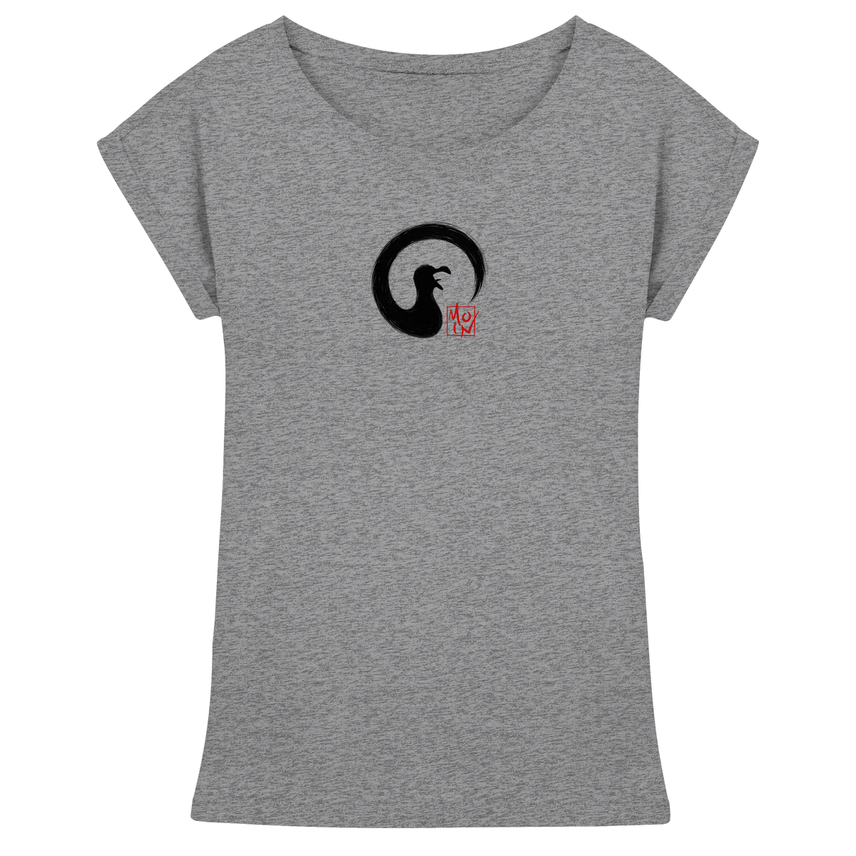 Moin kreischende japanische Enso Möwe - Womens Extended Shoulder T-Shirt