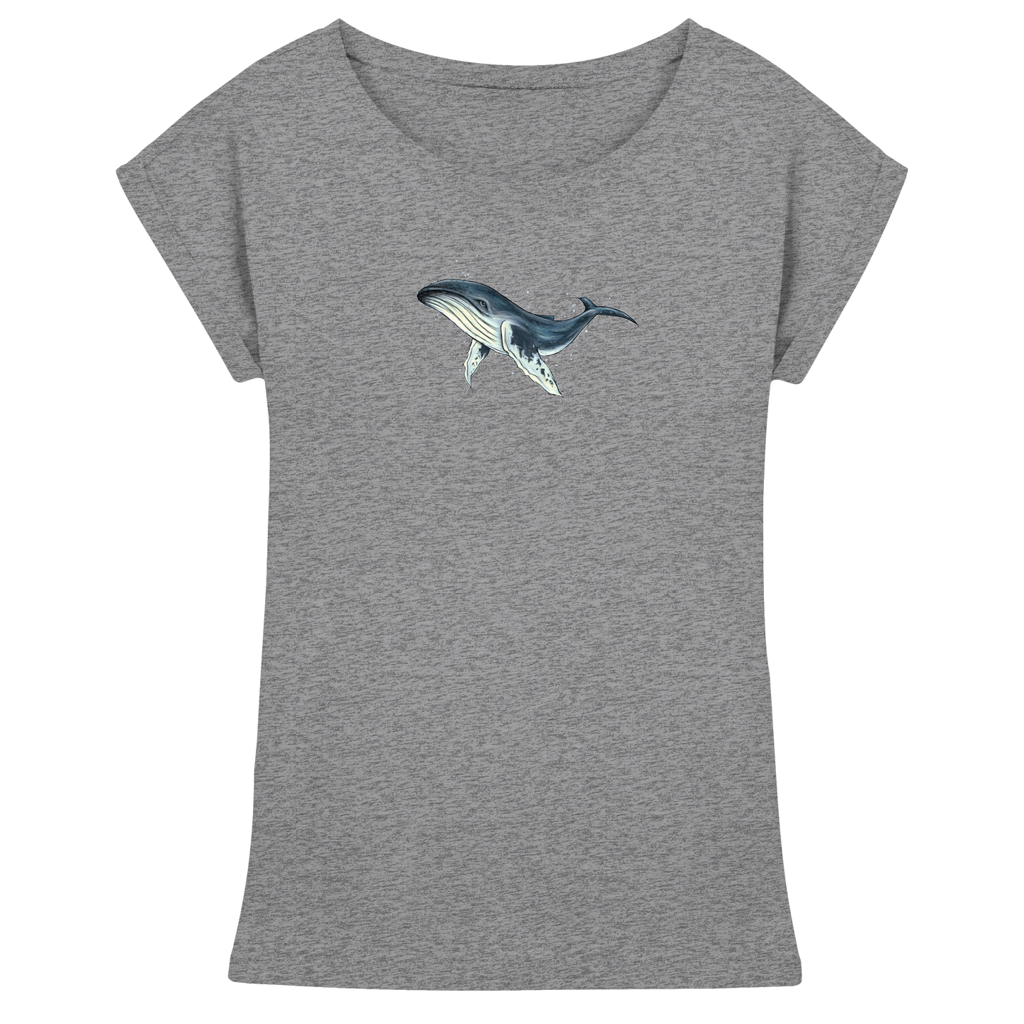 Tiefsee Ozean-Riese Buckelwal - Womens Extended Shoulder T-Shirt