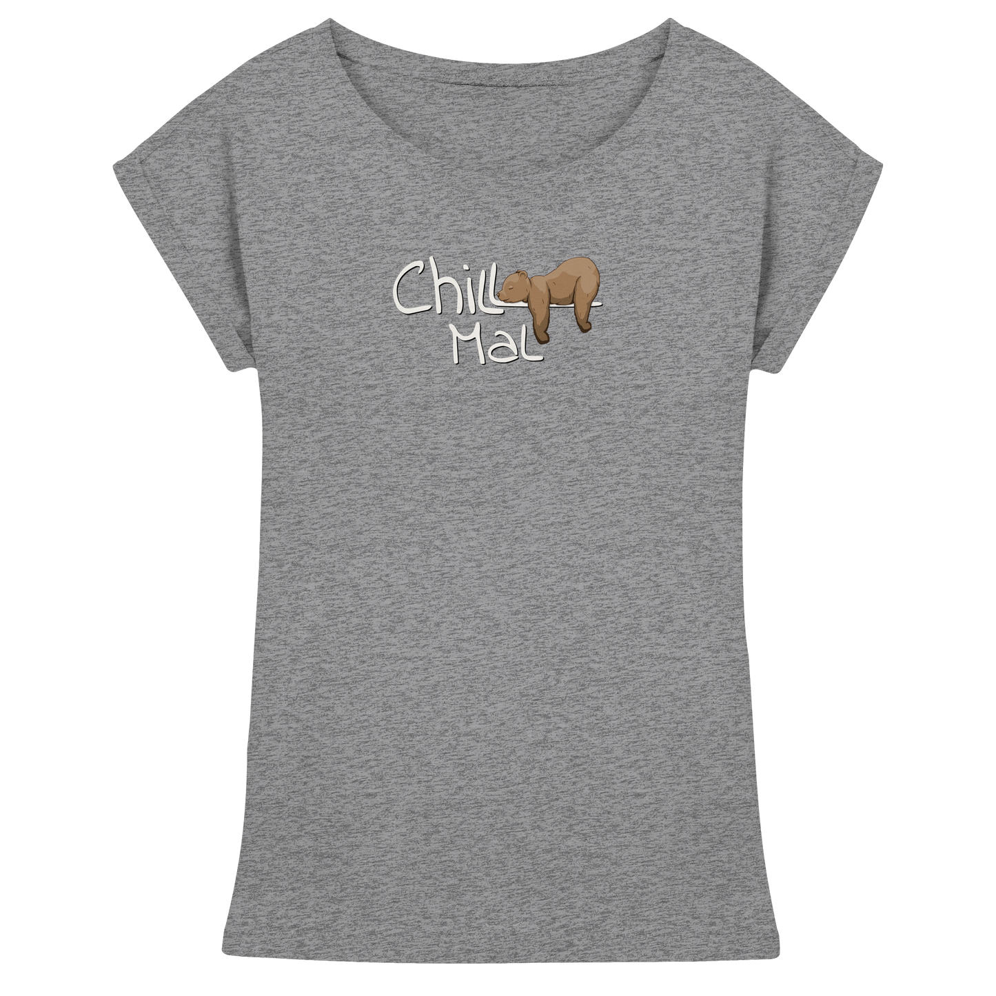 Chill Mal schläfriger Braunbär - Womens Extended Shoulder T-Shirt