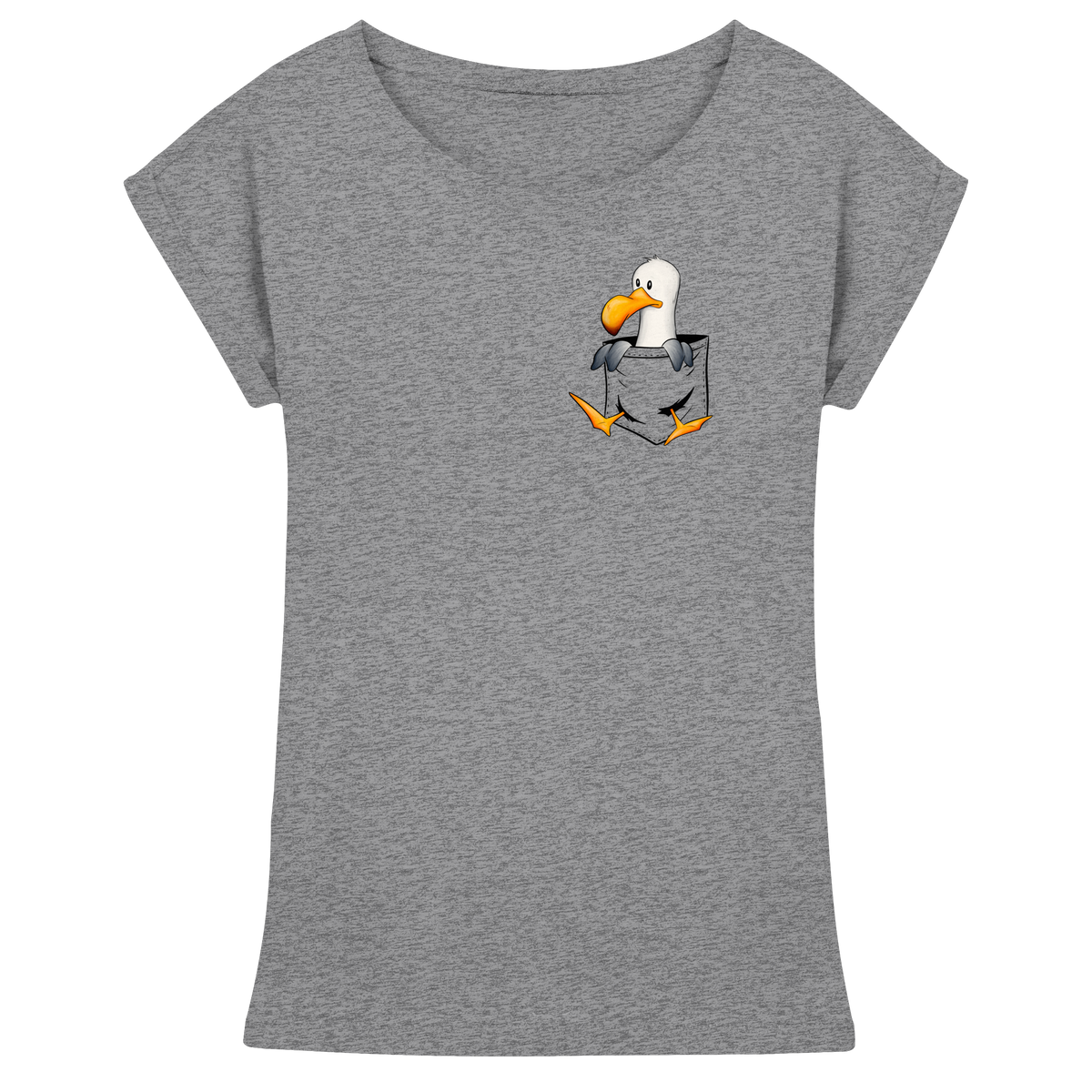 Kleine Möwe In Deiner Tasche - Womens Extended Shoulder T-Shirt