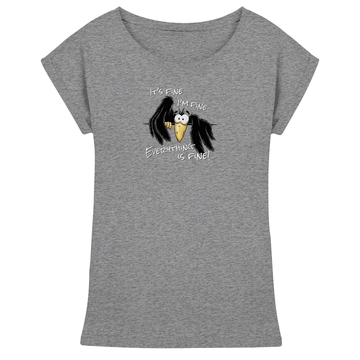 I’m Fine Rabe | Alles Gut Krähe - Womens Extended Shoulder T-Shirt