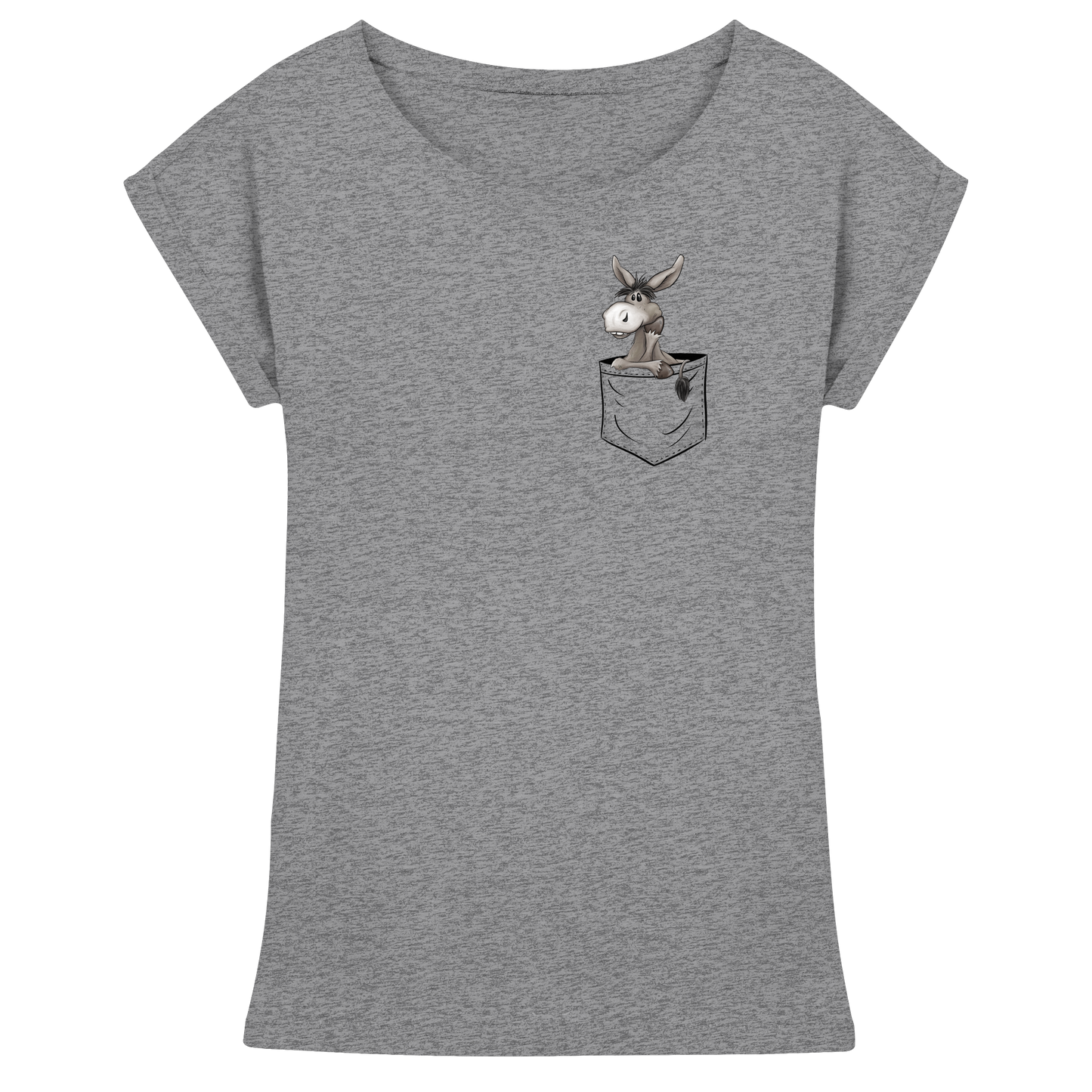 Bockiger Esel in Deiner Tasche - Womens Extended Shoulder T-Shirt