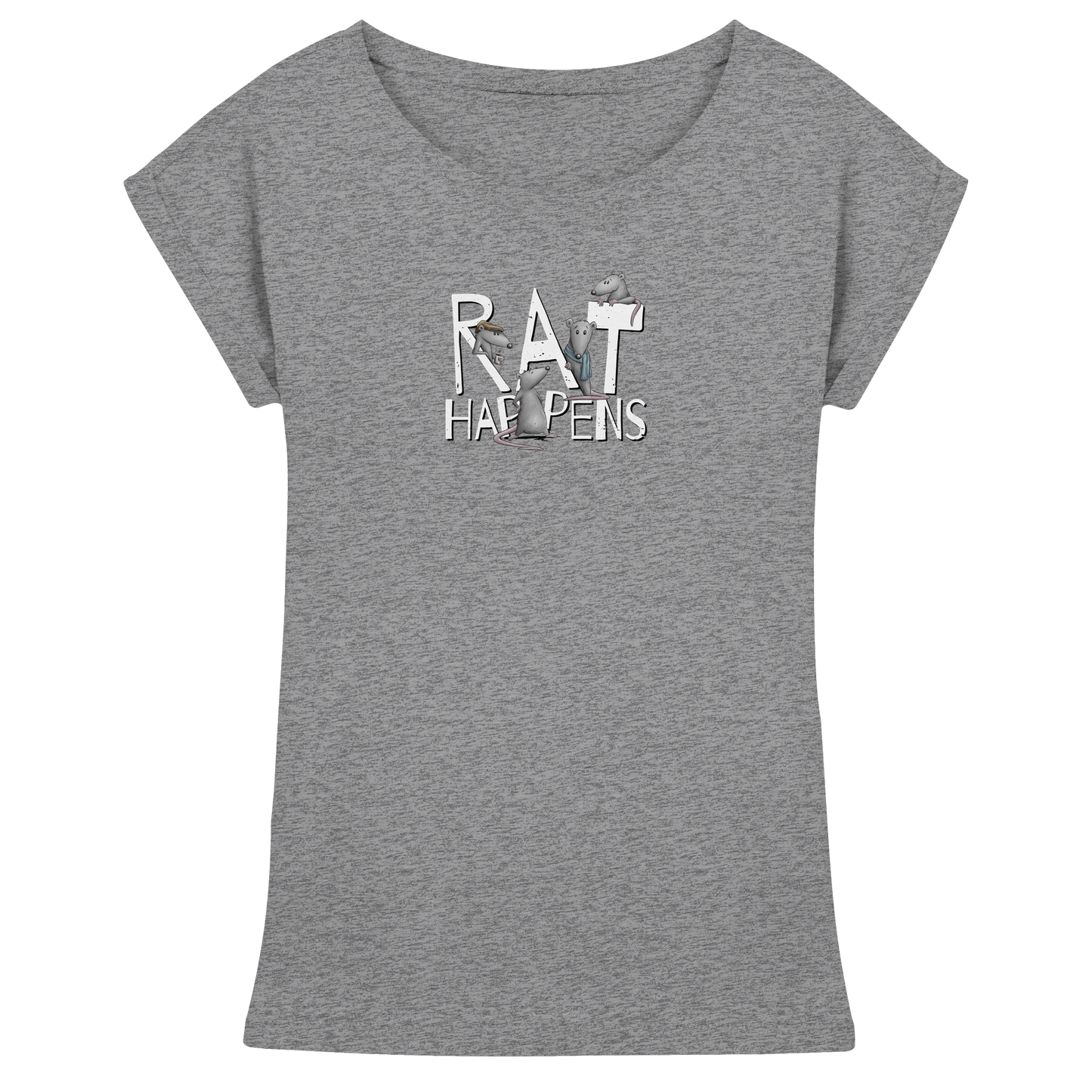 Rat Happens Ratten - Womens Extended Shoulder T-Shirt