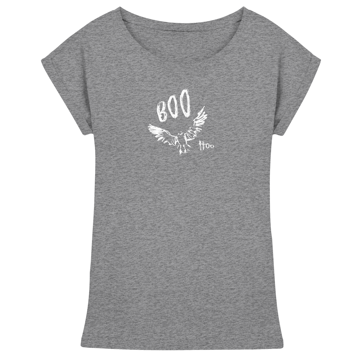 Boo Hoo! Fliegende Eule  - Womens Extended Shoulder T-Shirt