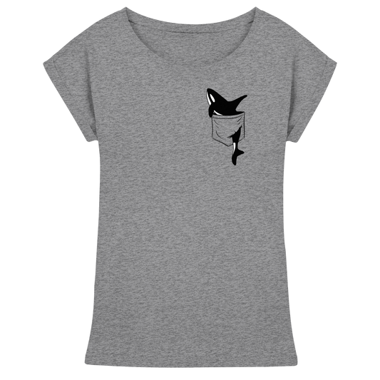 Orca In Deiner Tasche - Womens Extended Shoulder T-Shirt