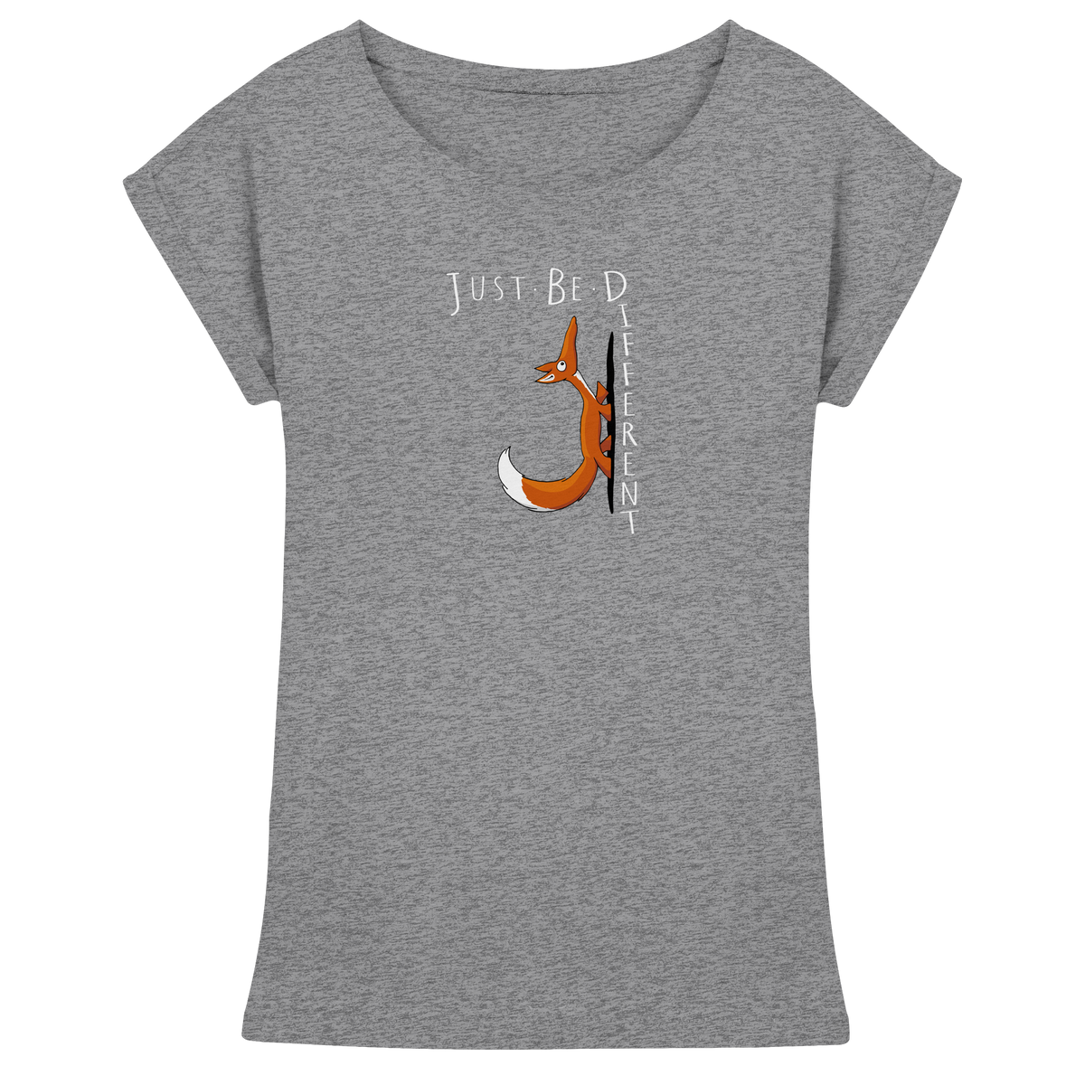 Just Be Different | Sei Anders, kleiner Fuchs - Womens Extended Shoulder T-Shirt