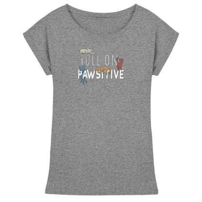 Full On Pawsitive! Gechillte Katzen - Womens Extended Shoulder T-Shirt