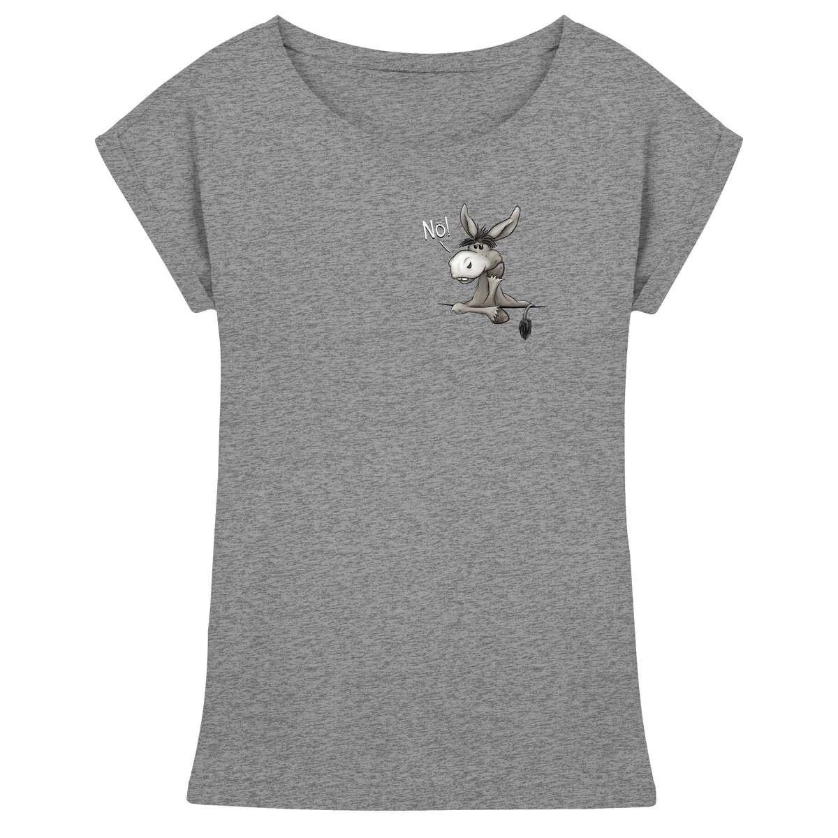 Nö! Störrischer Esel - Womens Extended Shoulder T-Shirt
