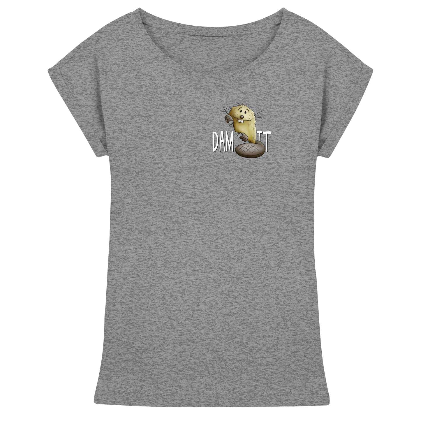 Dam It Verdammt Lustiger Biber - Womens Extended Shoulder T-Shirt