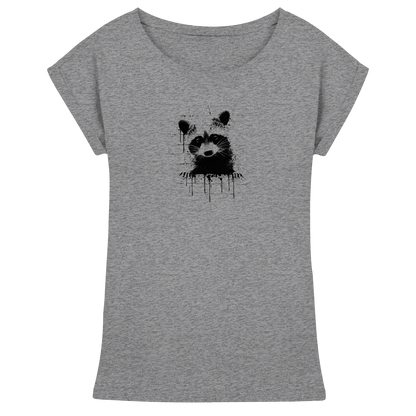 Funky Street Art Waschbär - Womens Extended Shoulder T-Shirt