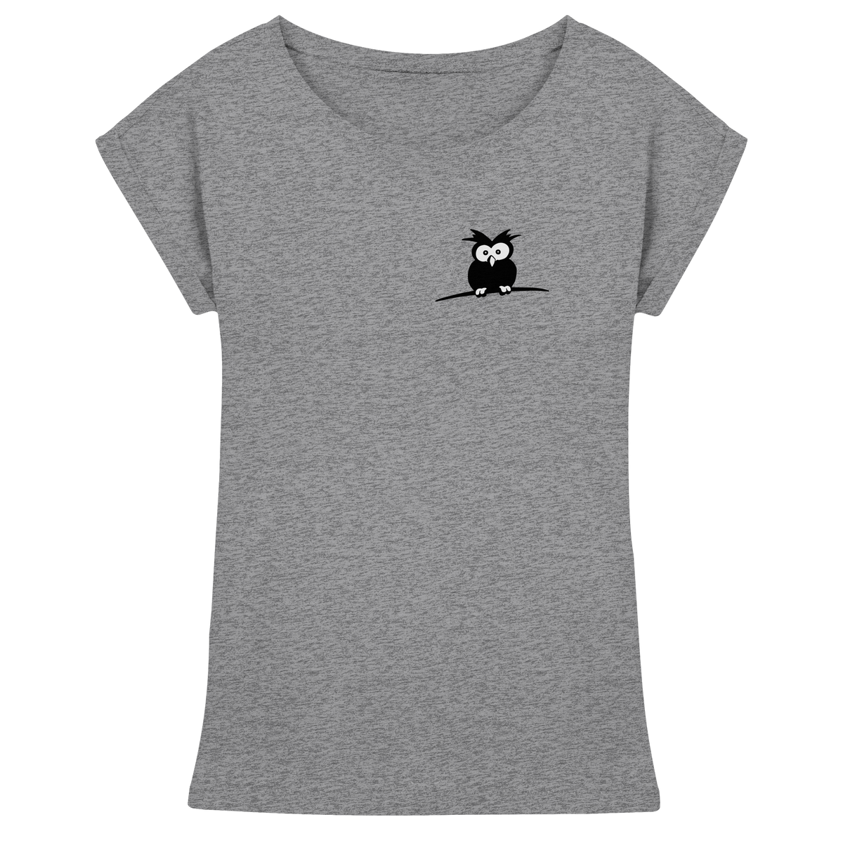 Kleine struppige Eule - Womens Extended Shoulder T-Shirt
