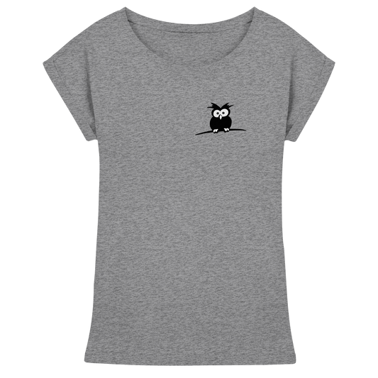 Kleine struppige Eule - Womens Extended Shoulder T-Shirt
