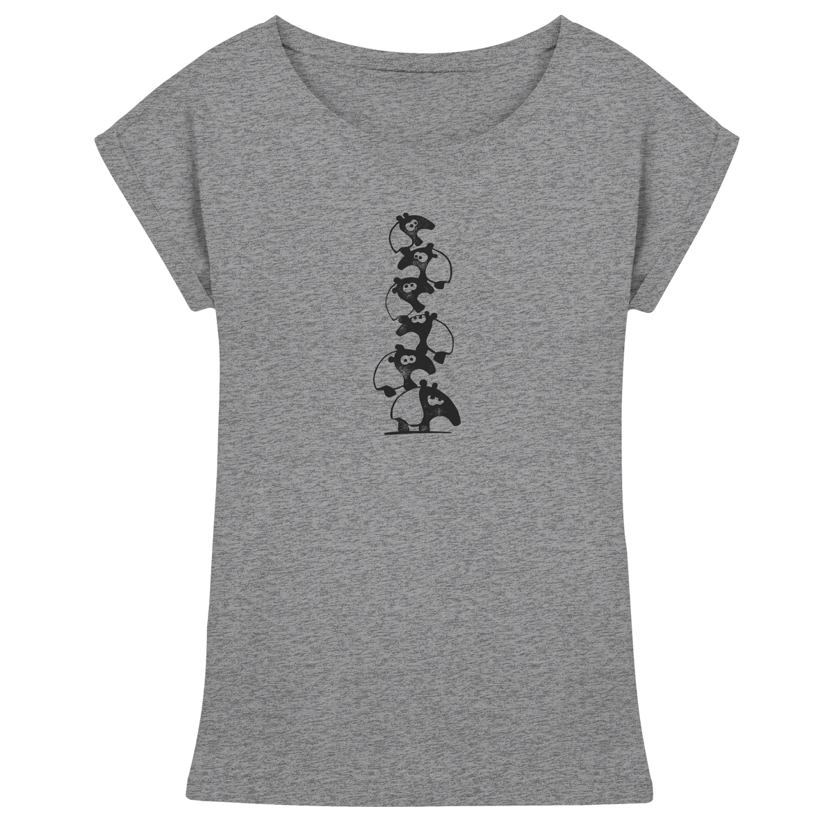 Lustiger Haufen aus Schabracken-Tapiren - Womens Extended Shoulder T-Shirt