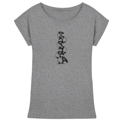 Lustiger Haufen aus Schabracken-Tapiren - Womens Extended Shoulder T-Shirt