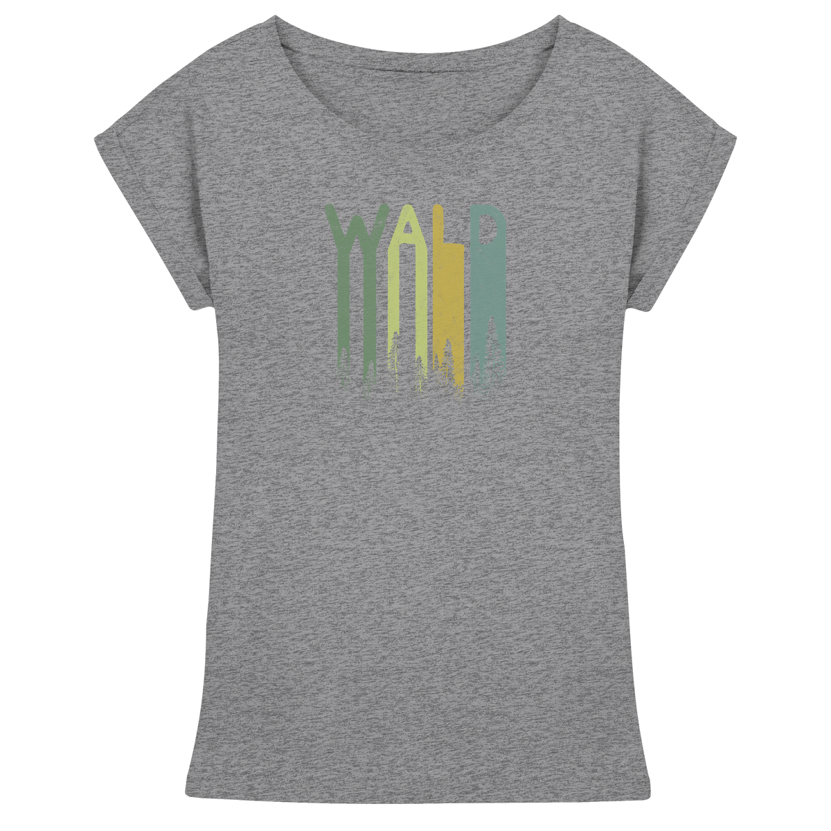Wald Retro Forst Schriftzug - Womens Extended Shoulder T-Shirt
