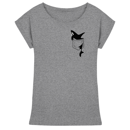 Orca In Deiner Tasche - Womens Extended Shoulder T-Shirt