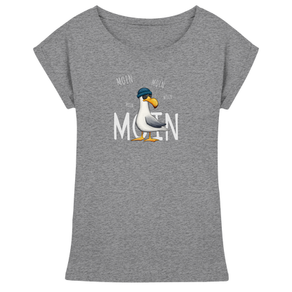 Moin Moin Lässige Hipster Möwe  - Womens Extended Shoulder T-Shirt