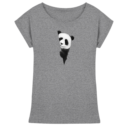 Panda Bär Illustration - Womens Extended Shoulder T-Shirt