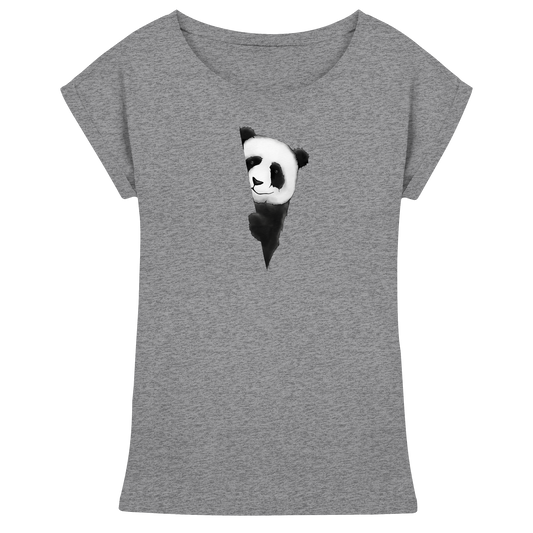 Panda Bär Illustration - Womens Extended Shoulder T-Shirt