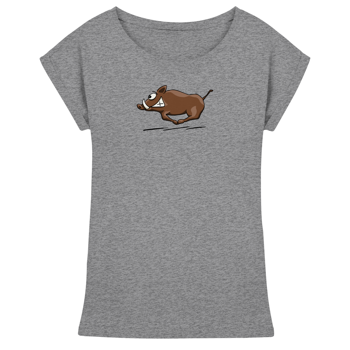 sauwildes Wildschwein | Wildsau  - Womens Extended Shoulder T-Shirt