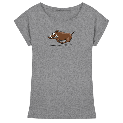 sauwildes Wildschwein | Wildsau  - Womens Extended Shoulder T-Shirt