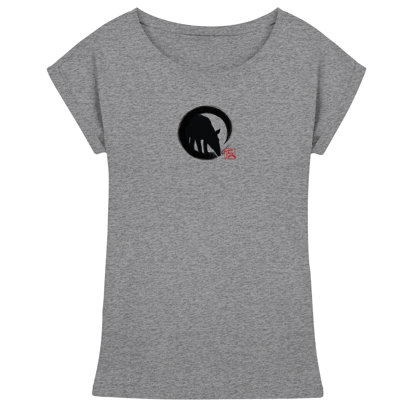 Zen Tapir im japanischen Enso Kreis - Womens Extended Shoulder T-Shirt