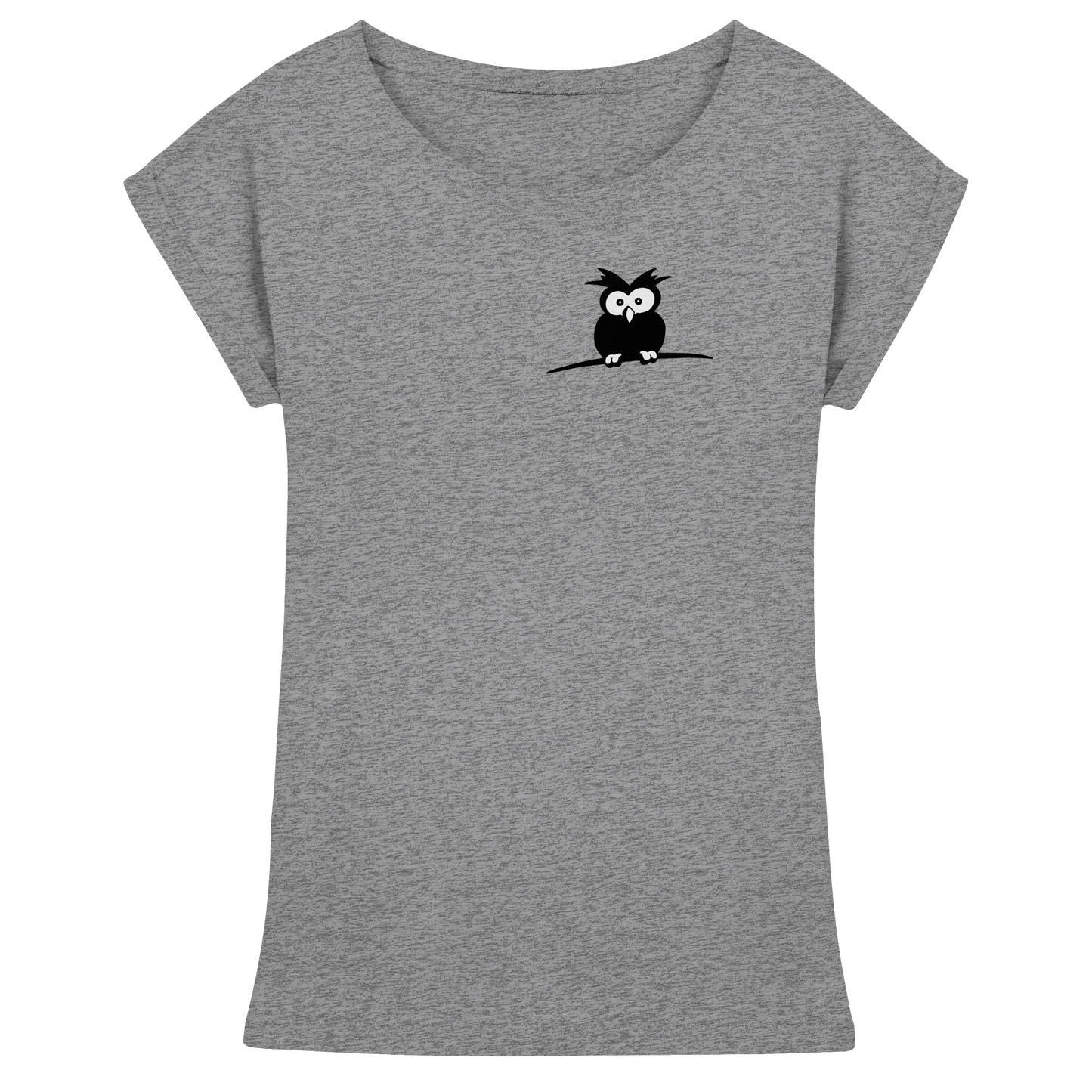 Kleine struppige Eule - Womens Extended Shoulder T-Shirt