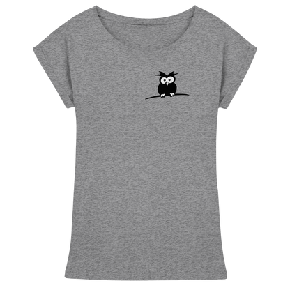 Kleine struppige Eule - Womens Extended Shoulder T-Shirt