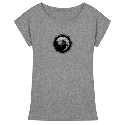 Schwarzer Rabe bei Vollmond  - Womens Extended Shoulder T-Shirt