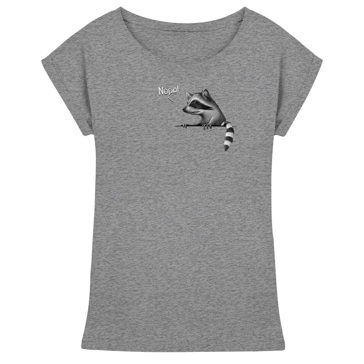 Nope! Frecher verwegener Waschbär - Womens Extended Shoulder T-Shirt