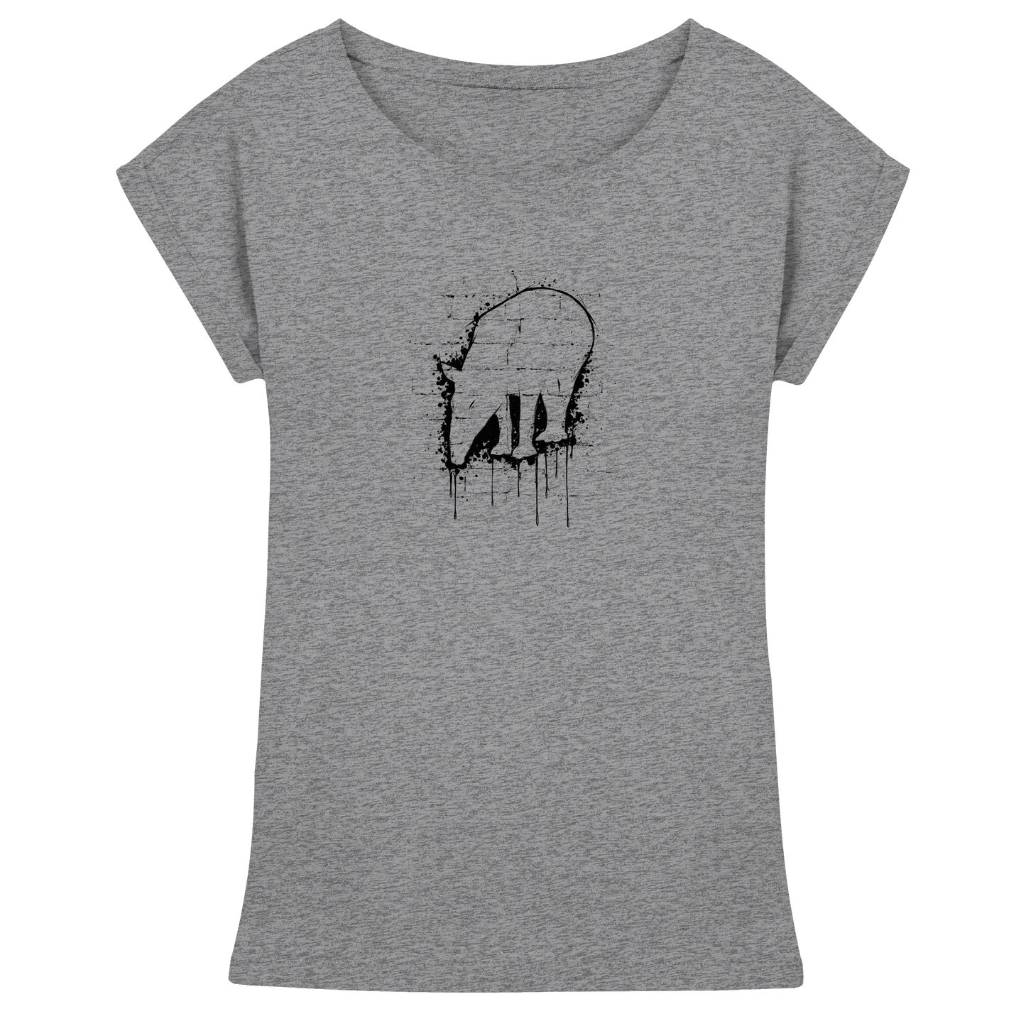 Urban Street Art Tapir Silhouette - Womens Extended Shoulder T-Shirt