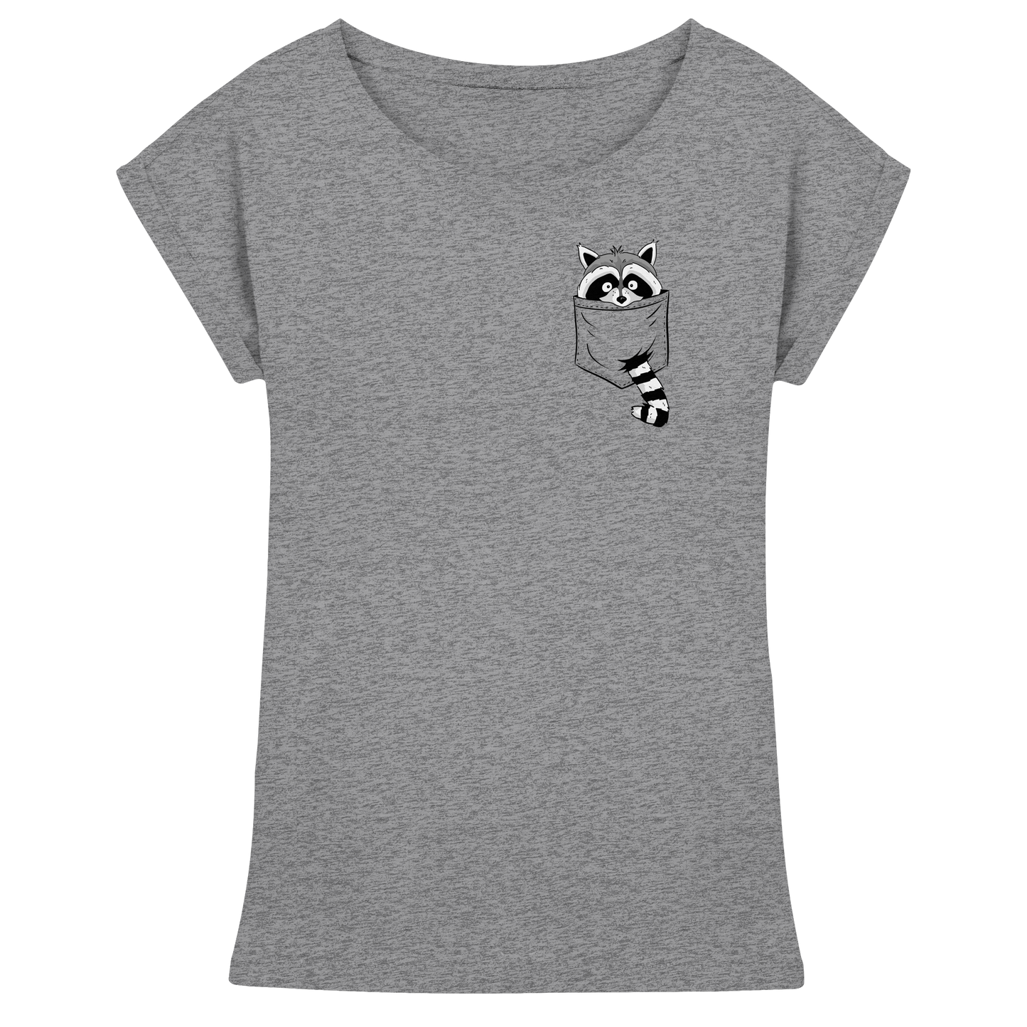 Waschbär in Deiner Tasche - Womens Extended Shoulder T-Shirt