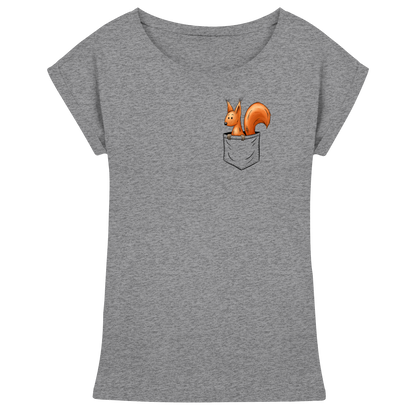 Lässiges Eichhörnchen In Tasche - Womens Extended Shoulder T-Shirt
