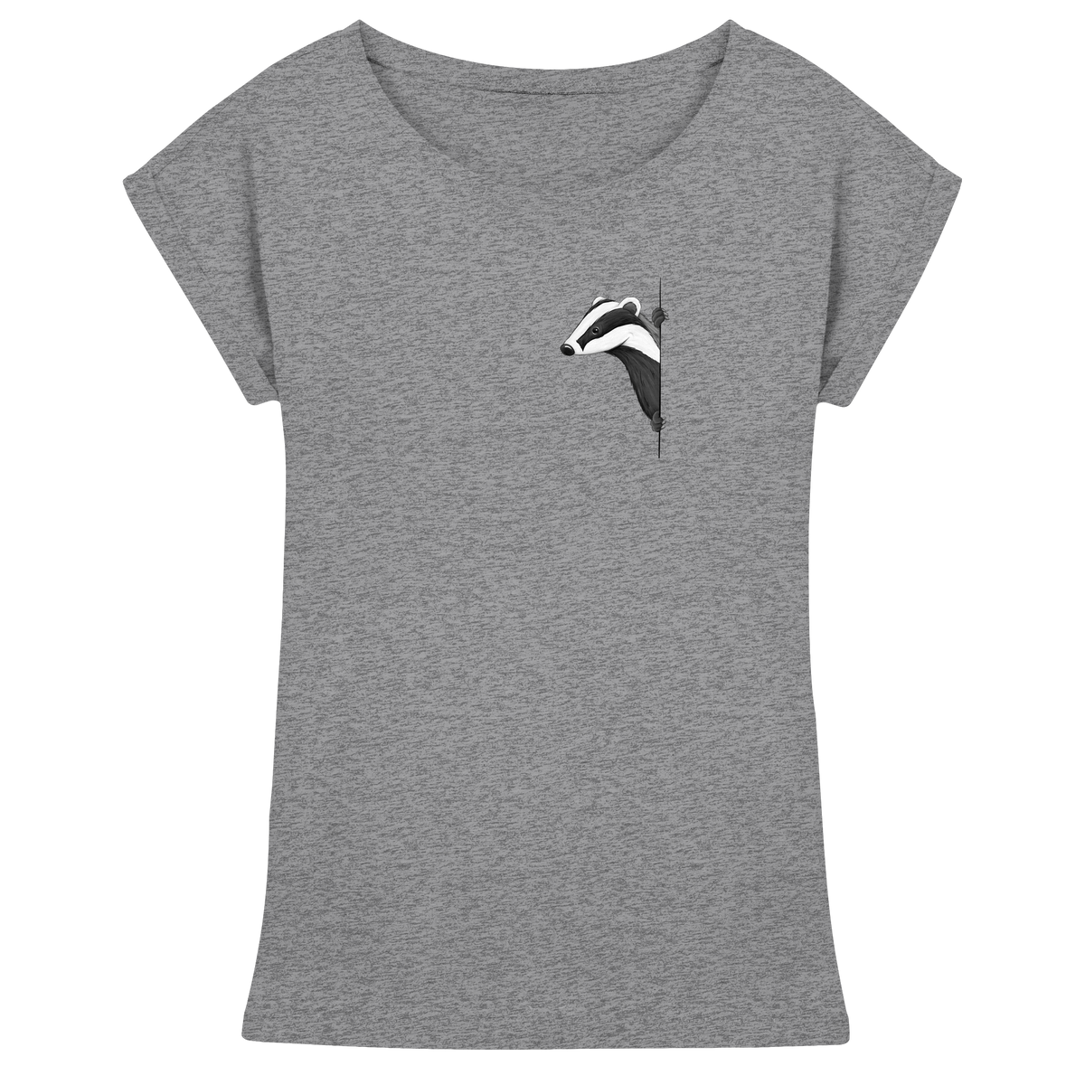 Lässiger Dachs Meister Grimbart - Womens Extended Shoulder T-Shirt