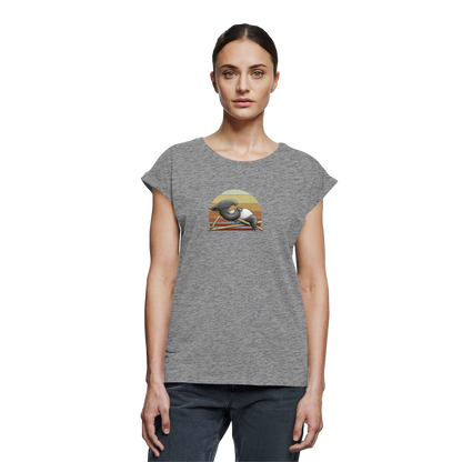 Lässiger Retro Sundown Tapir - Womens Extended Shoulder T-Shirt