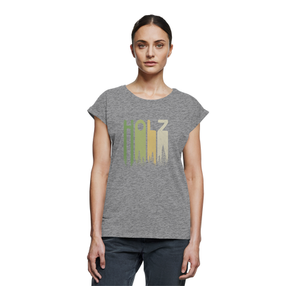 Holz Retro Wald Schriftzug - Womens Extended Shoulder T-Shirt