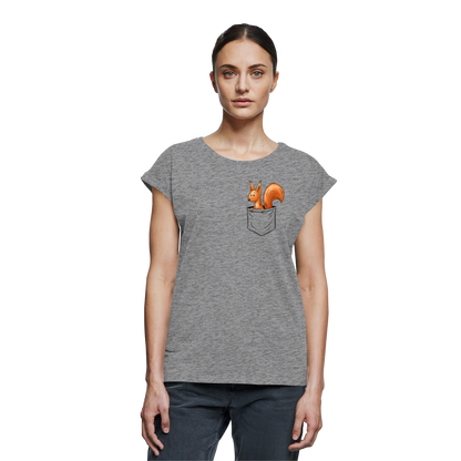Lässiges Eichhörnchen In Tasche - Womens Extended Shoulder T-Shirt