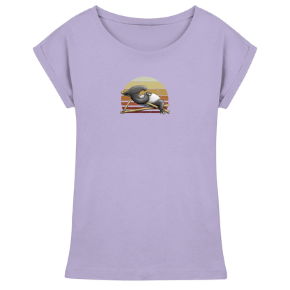 Lässiger Retro Sundown Tapir - Womens Extended Shoulder T-Shirt