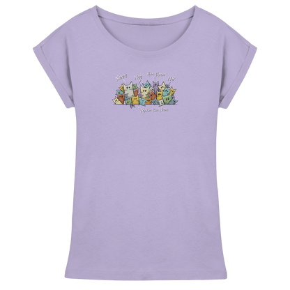Nope, Nee, Nö Katzen - Womens Extended Shoulder T-Shirt