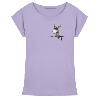 Lustiger lässiger Esel - Womens Extended Shoulder T-Shirt