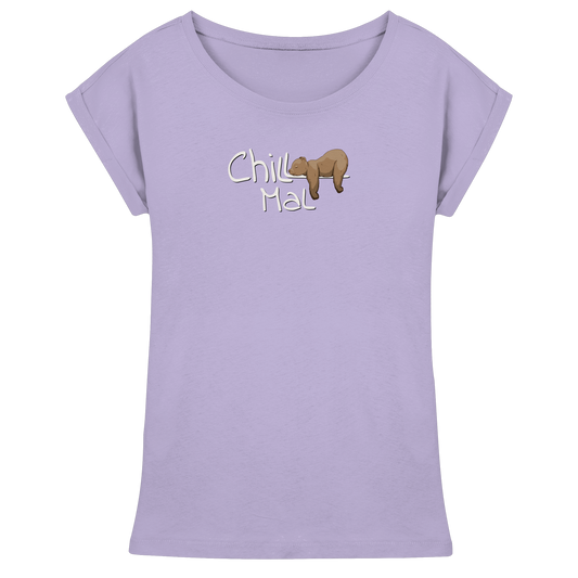 Chill Mal schläfriger Braunbär - Womens Extended Shoulder T-Shirt