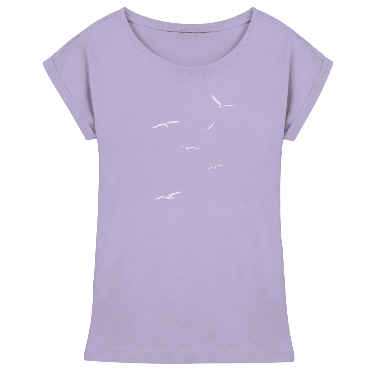 Vogelschwarm – Traum vom Fliegen - Womens Extended Shoulder T-Shirt